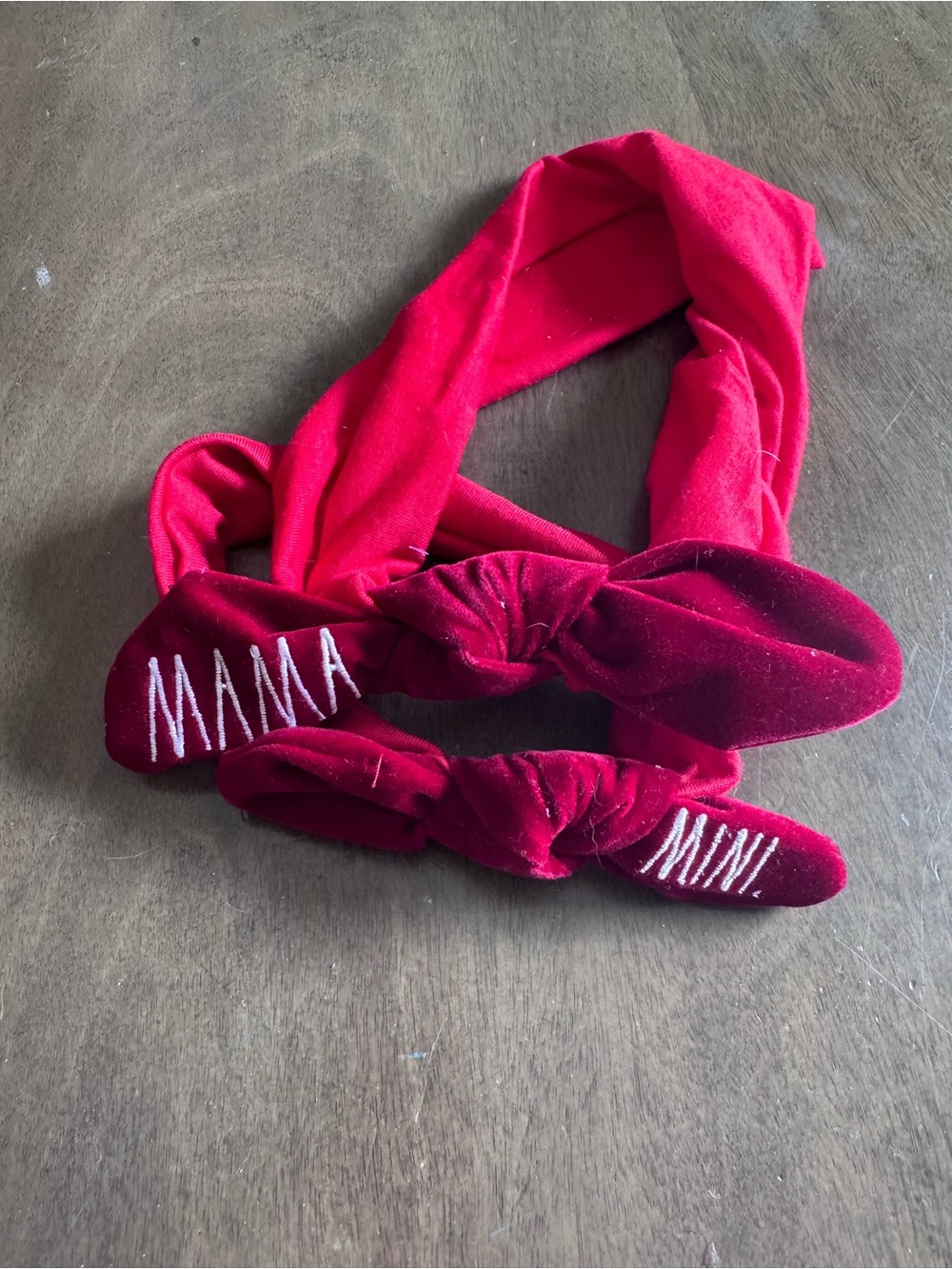 Raw Dunn Mama And Mini Christmas Headbands Red Velvet Bows - Holiday Matching